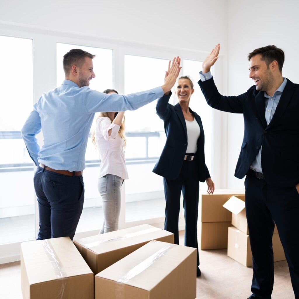 Office removals service in East London moving desks and equipment professionally